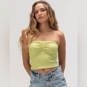 NWT - Billabong Kora Knit Tube Top in Lime Zest - Size L